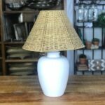 Abajur cerâmica branca