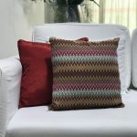 Almofada sarja missoni vermelho