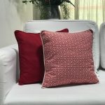 Almofada algodão escama vermelha