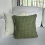 Almofada algodão escama verde