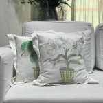 Almofada algodão lírio branco