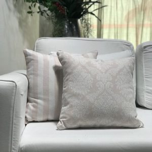 Almofada jacquard adamascado rosa