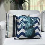 Almofada linho chevron abacaxi