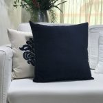 Almofada veludo azul marinho