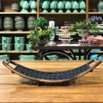 BANDEJA CANOA TRANÇADA BAMBU