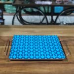 Bandeja baixa cobre azulejo corrente verde