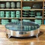 Boleira redonda 57cm prata