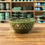 BOWL TRANÇADO CERÂMICA VERDE MUSGO