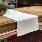 Caminho de mesa gorgurão marfim