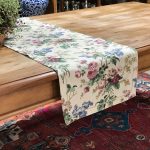 Caminho de mesa linho floral