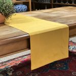 Caminho de mesa gorgurão mostarda