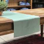 Caminho de mesa gorgurão verde claro