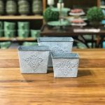 Cachepot latão retangular