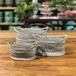 Cesta oval ratan claro