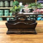 Cesta de madeira ondulada