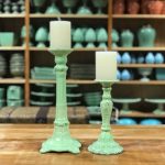 Castiçal cerâmica menta