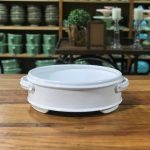 Floreira lisa branca ceramica