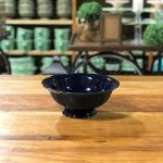 Fruteira gomo cerâmica azul