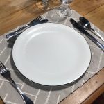 Jogo americano linho bordado