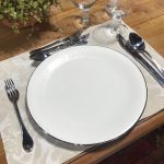 Jogo americano jacquard estampado bege