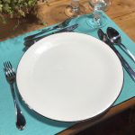 Jogo americano gorgurão turquesa