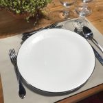 Jogo americano gorgurão cinza claro