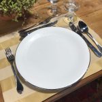 Jogo americano jacquard listrado dourado