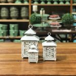 Lanterna marroquina branca quadrada