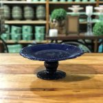 Prato de Bolo cerâmica azul