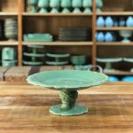 Prato de Bolo verde ceramica