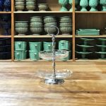 Porta-doces 02 andares le lis prata e vidro