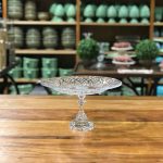 Prato com pé vidro raios