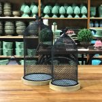 Prato cupula madeira e ferro