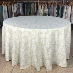 Toalha de mesa jacquard adamascado verde claro