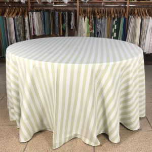 Toalha de mesa jacquard listrado verde claro