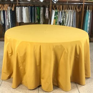 Toalha de mesa gorgurão mostarda