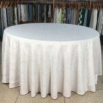 Toalha de mesa jacquard adamascado rosa