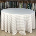 Toalha de mesa jacquard listrado rosa