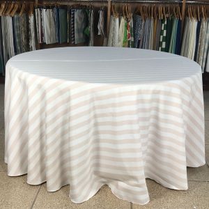 Toalha de mesa jacquard listrado rosa