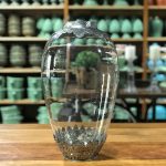 Vaso alto vidro e alpaca