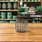 Vaso vidro e ferro P