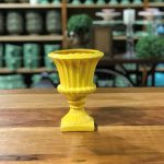 Vaso ânfora cerâmica amarela