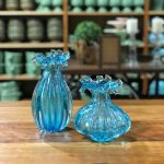 Vaso garrafinha murano azul