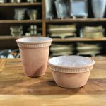 Vaso trama fechada cerâmica natural