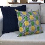 Almofada abacaxi listra azul