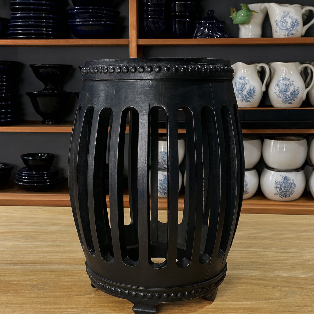 GARDEN SEAT MADEIRA PRETO