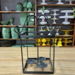 Lanterna ferro vazada para 3 velas