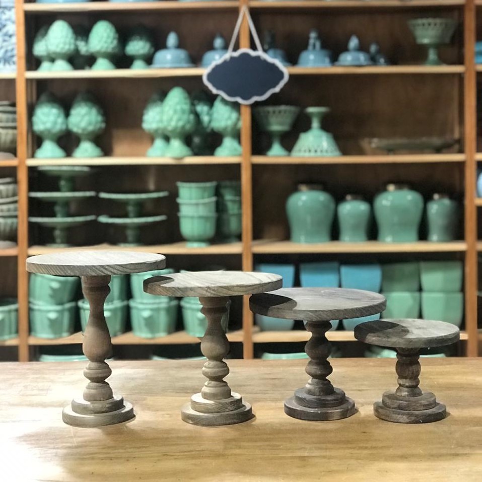 Prato de bolo madeira