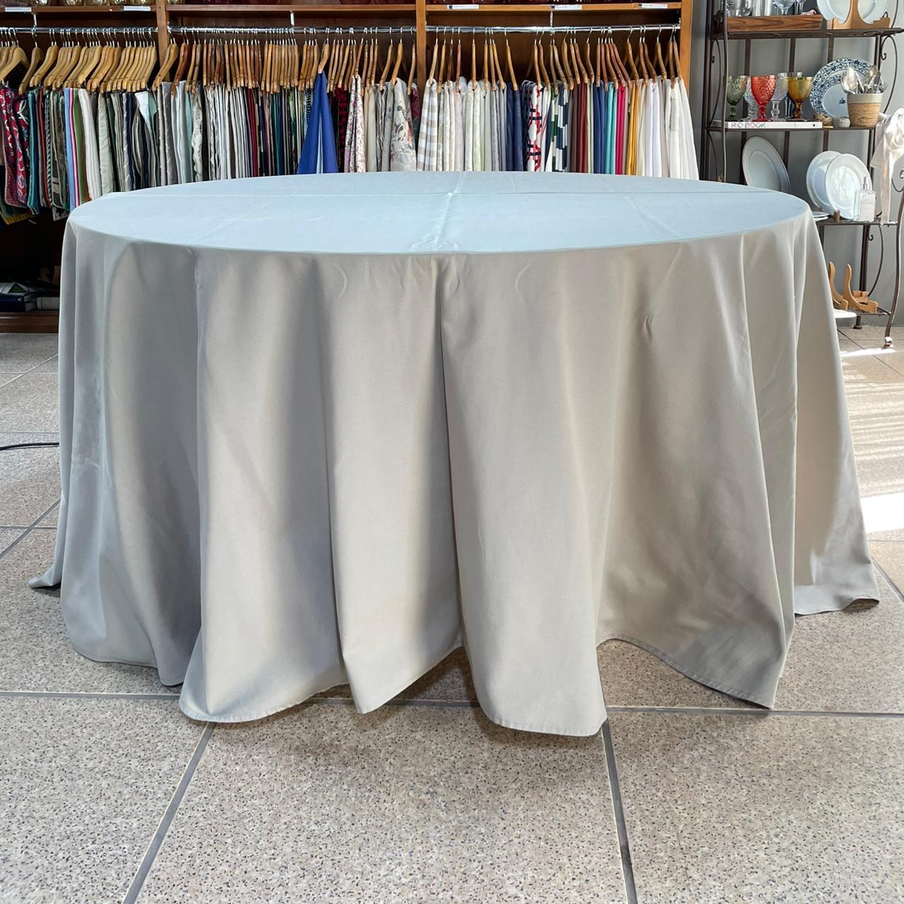 Toalha de mesa gorgurão cinza claro