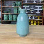 Vaso verde cerâmica 36 cm